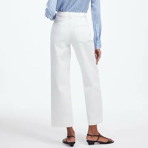 NWT Madewell Women's Perfect Vintage Wide-Leg Crop Jean Size 27 Tile White - Picture 3 of 13